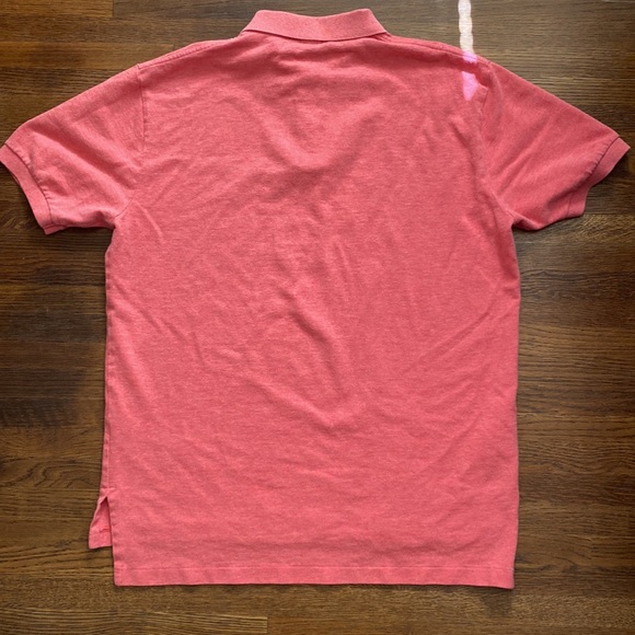Men’s short sleeve polo by Ralph Lauren size large pink with blue pony - Picture 3 of 3